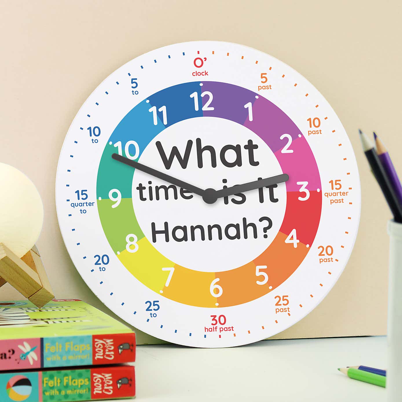 Personalised What Time Is It Wooden Clock