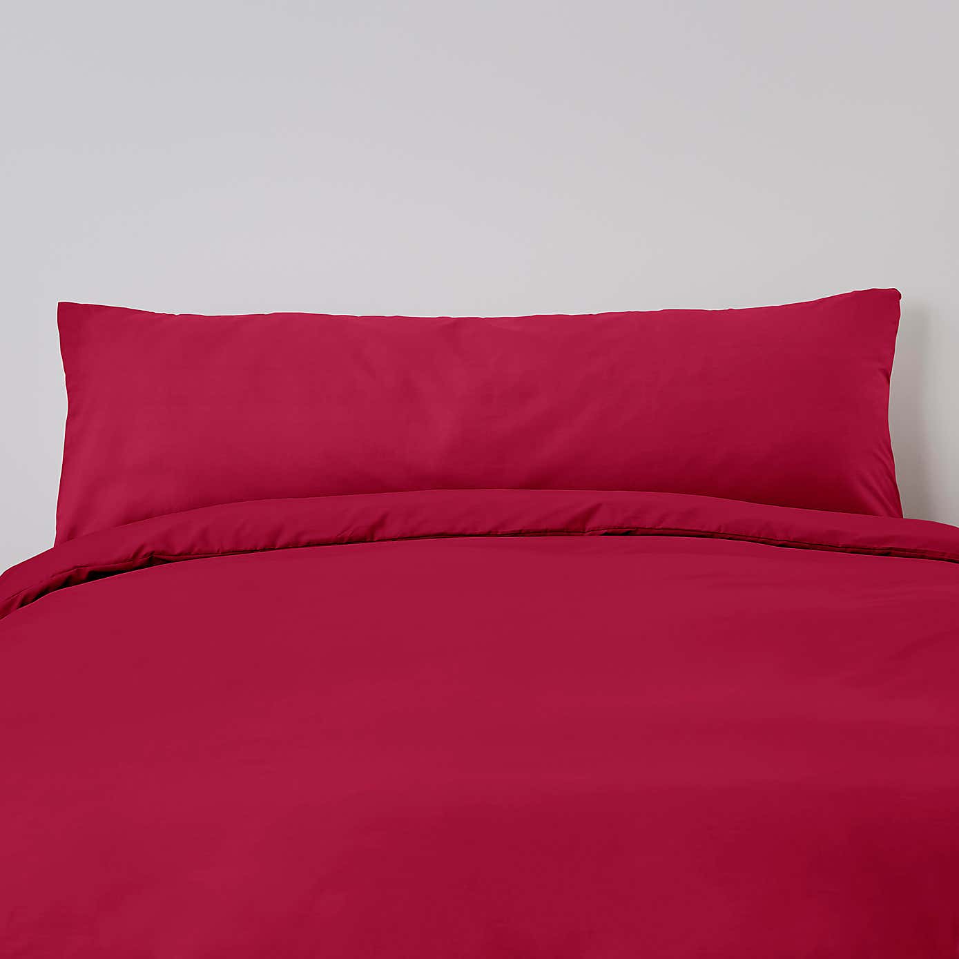 Non Iron Plain Dye Magenta Bolster Pillowcase