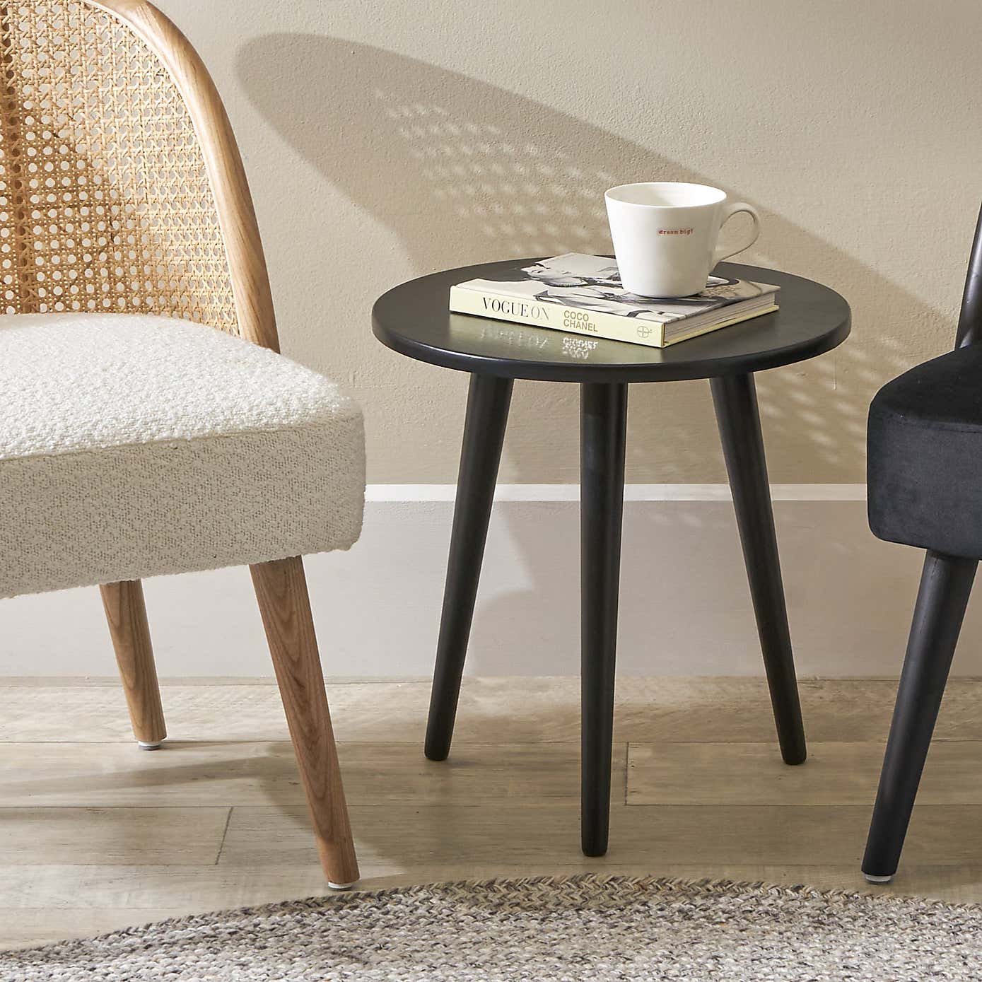 Pacific Chelmsford Side Table, Black Painted Pine