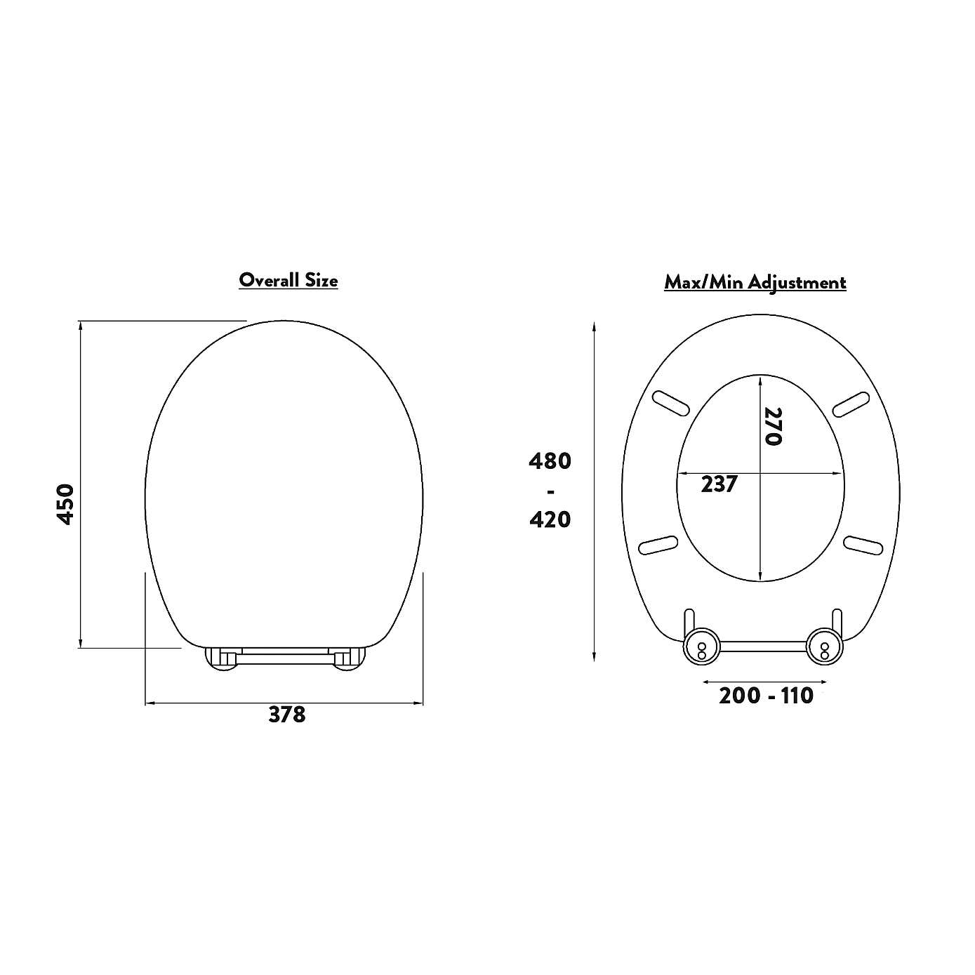 Croydex Hartley Oak Effect Flexi Fix Oval Toilet Seat