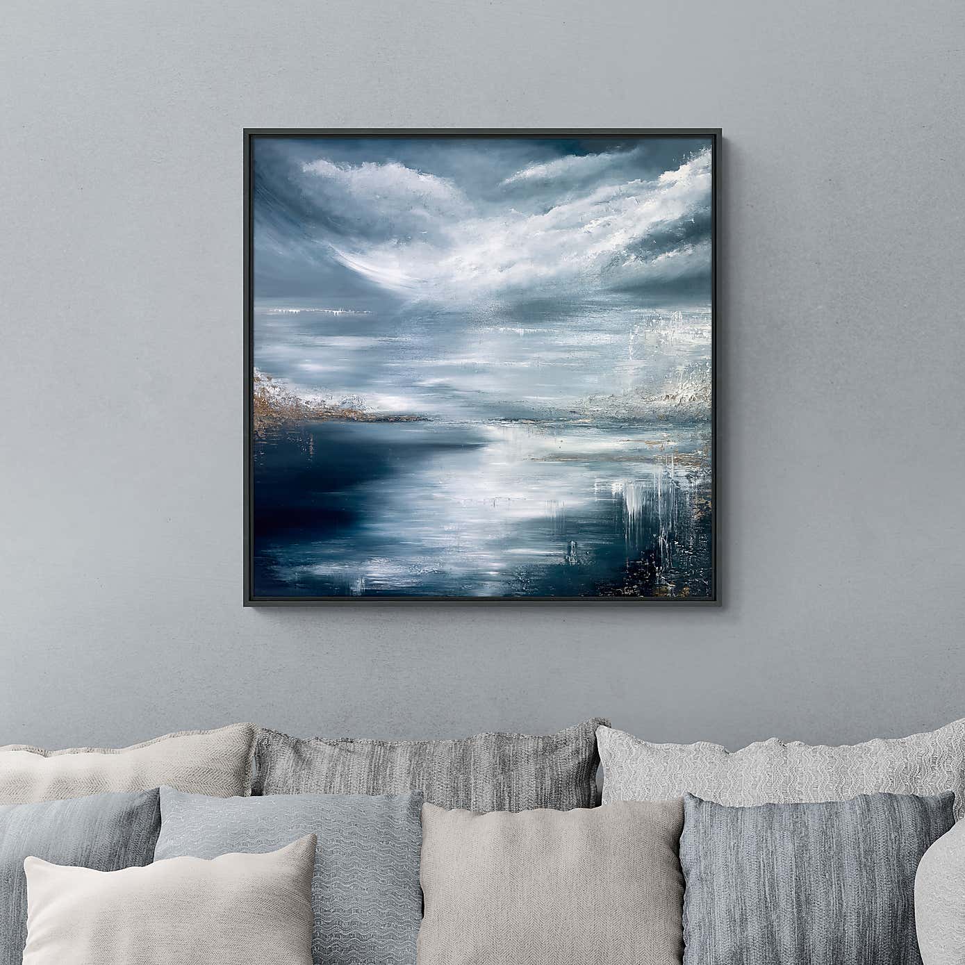 Deep Blue Framed Canvas