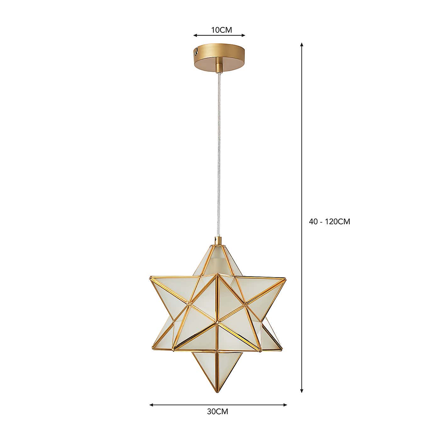 Virgo Star 26cm Ceiling Fitting