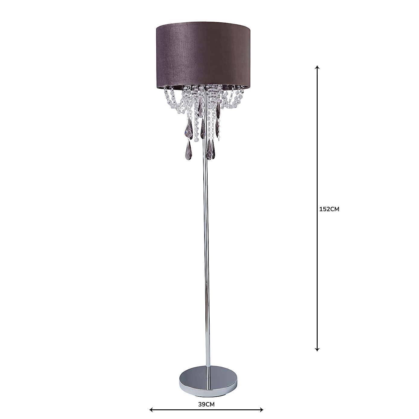 Halle French Velvet Jewel Floor Lamp