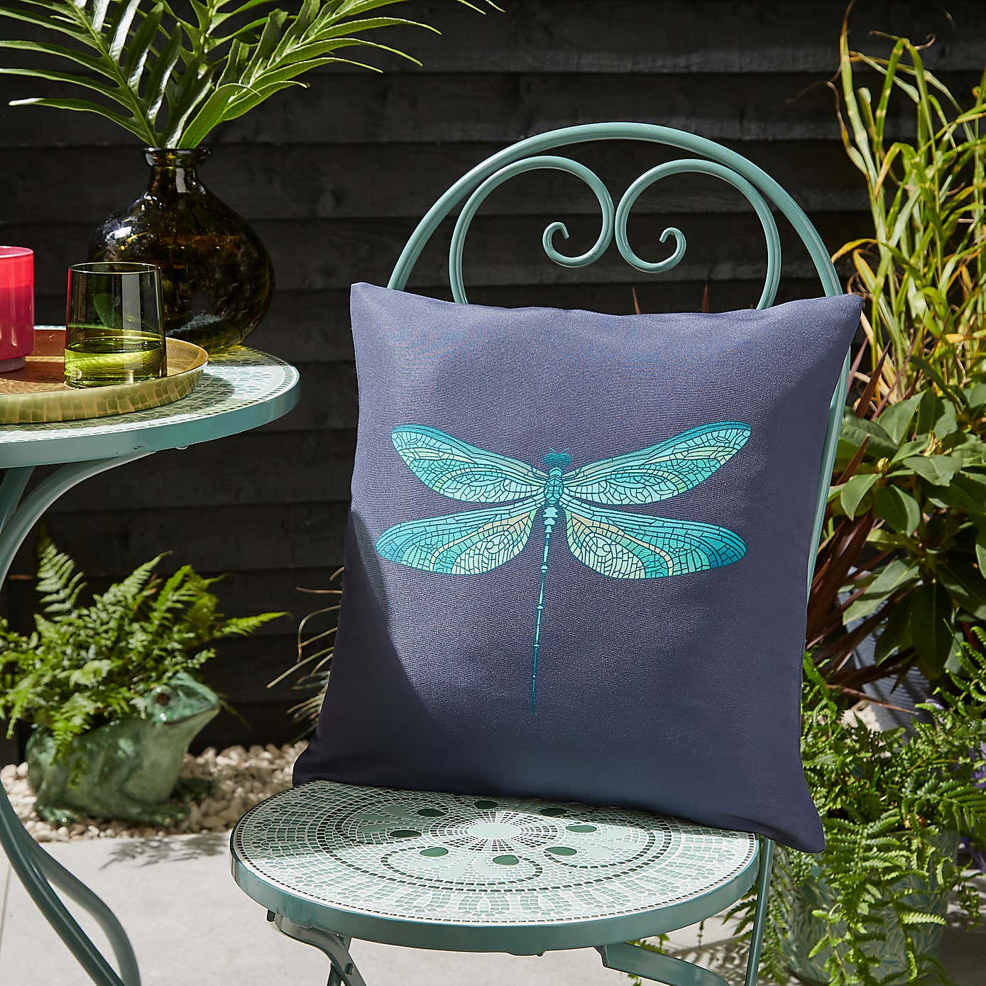 Dragonfly Outdoor Square Cushion