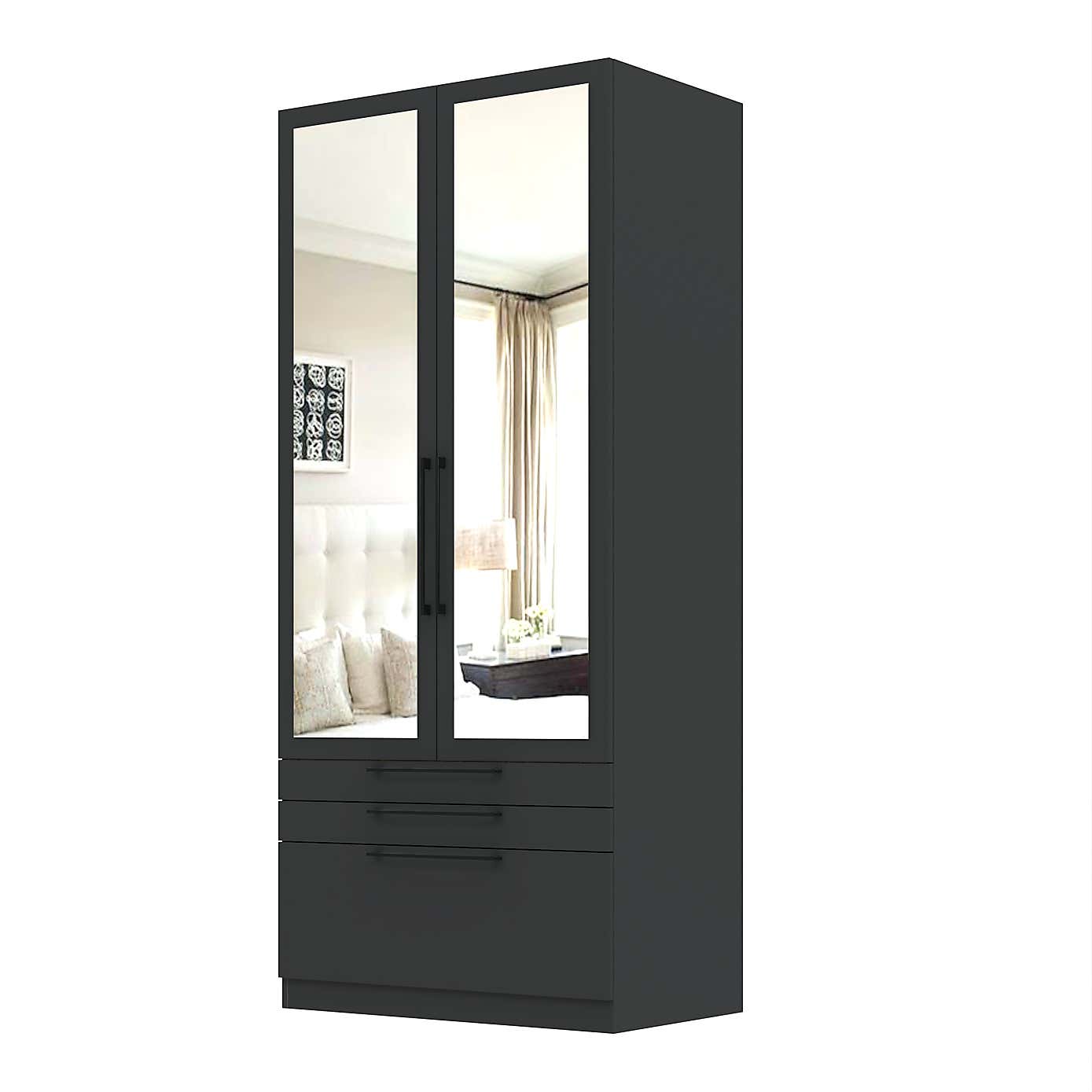 Foster Double 3 Drawer Wardrobe