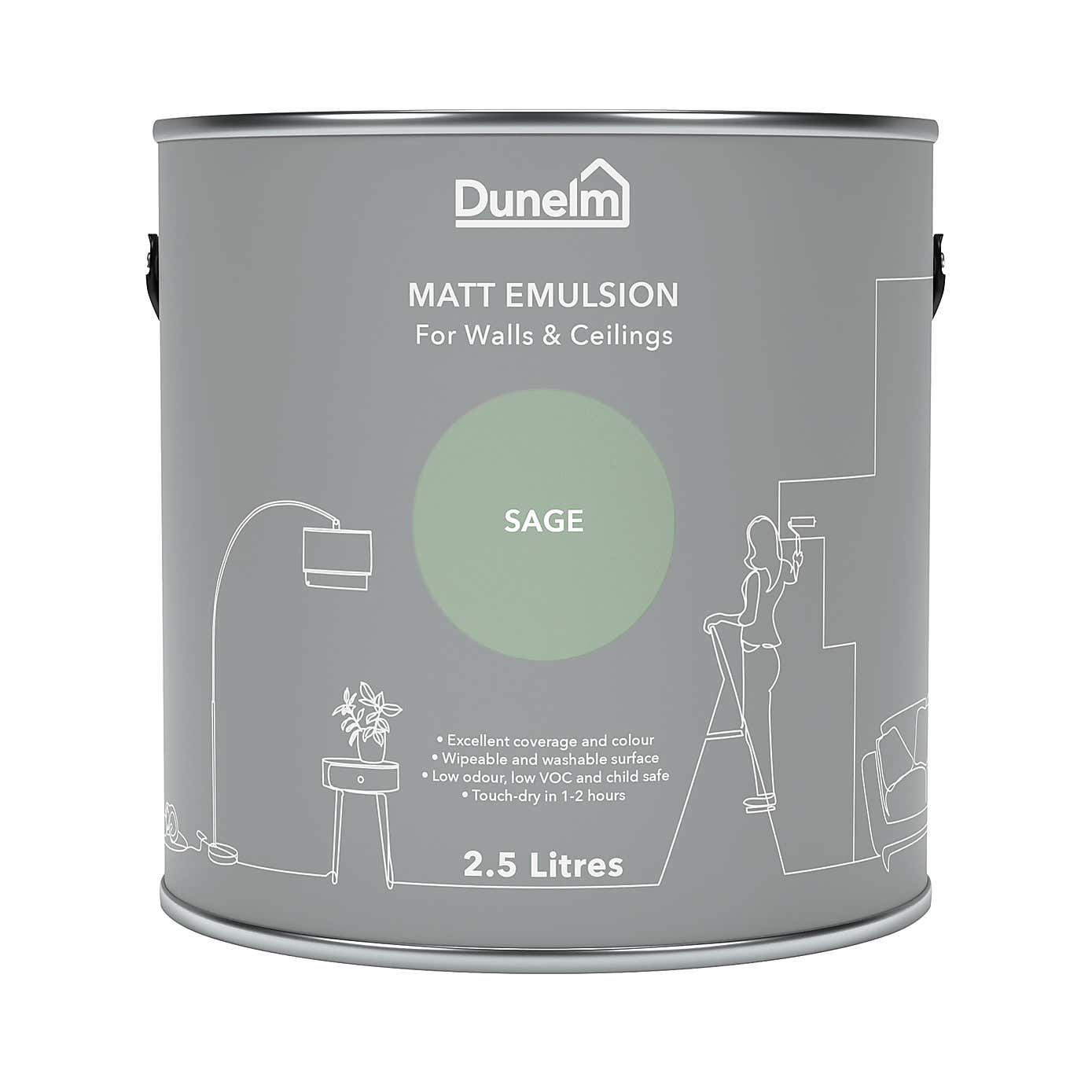 Dunelm Sage Matt Emulsion Paint