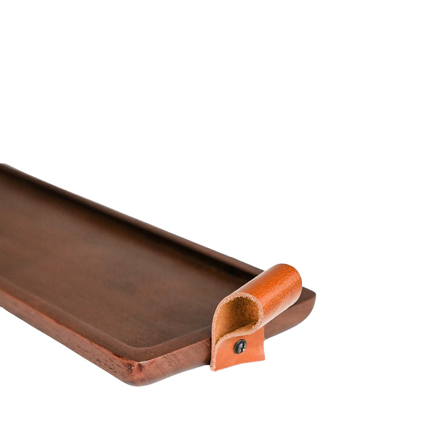 Harvey Walnut Wooden Rectangle Candle Tray