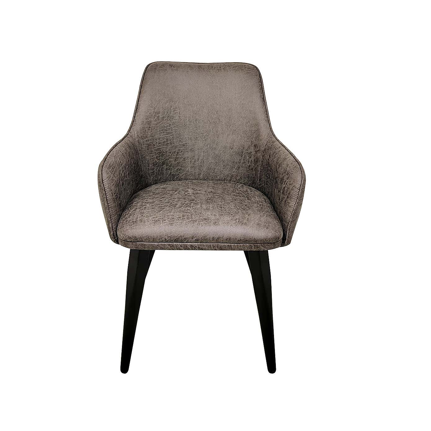 Indus Valley Logan 4 Seater Round Dining Table With 4 Logan Chairs