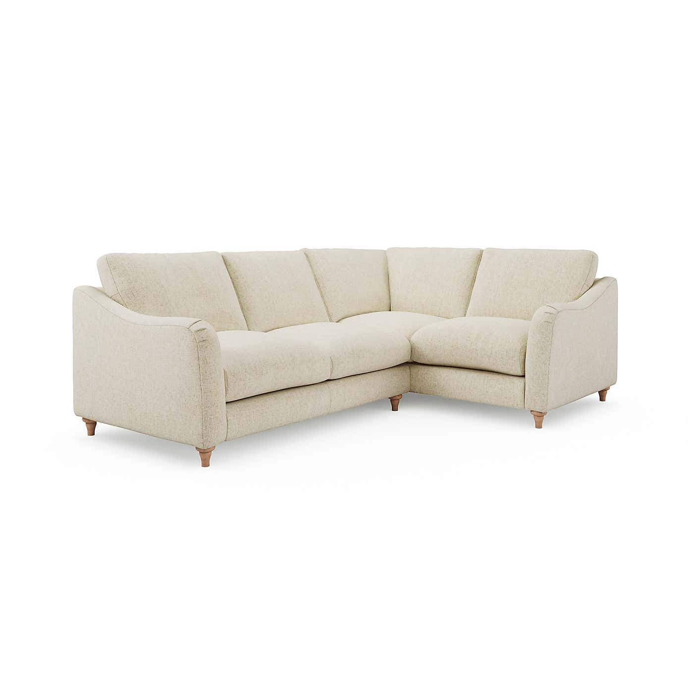 Hattie Slub Faux Linen Corner Sofa