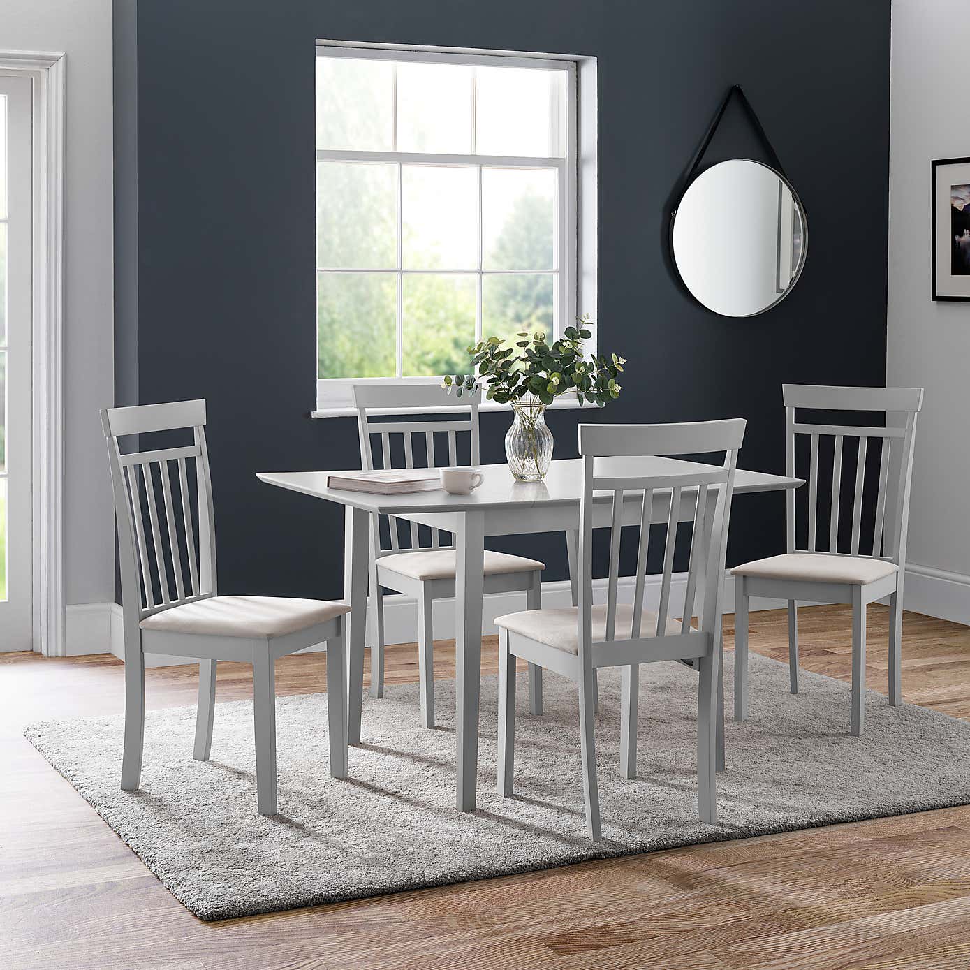 Rufford Square Dining Set with 4 Coast Chairs