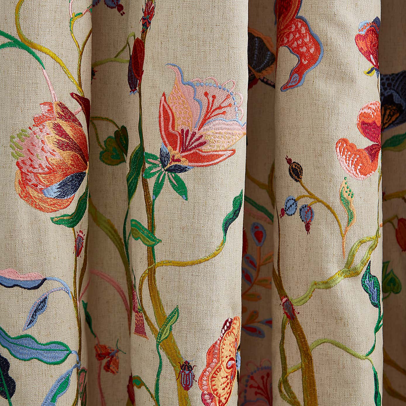 Sophie Robinson Forgotten Garden Pencil Pleat Single Curtain