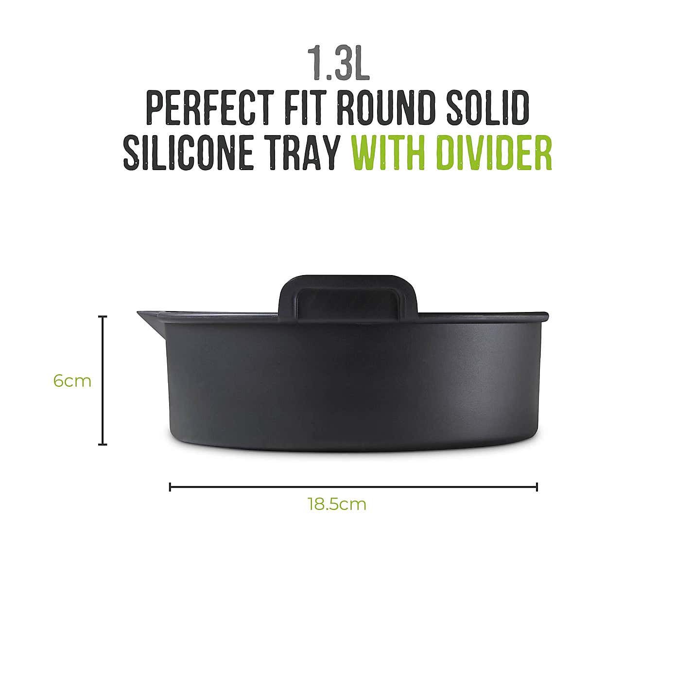 Tower Round Solid Tray With Divider