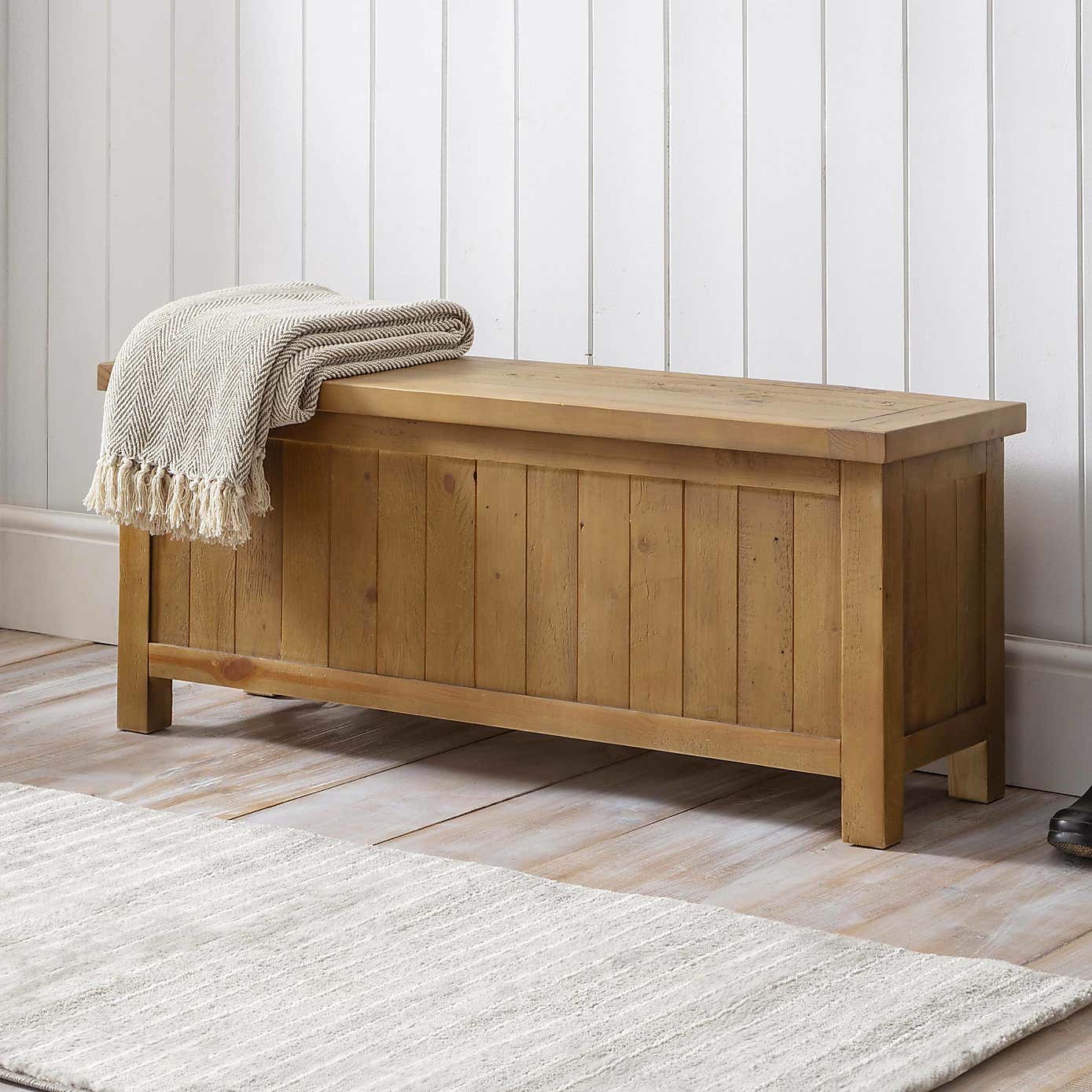 Caleb Wooden Storage Bench