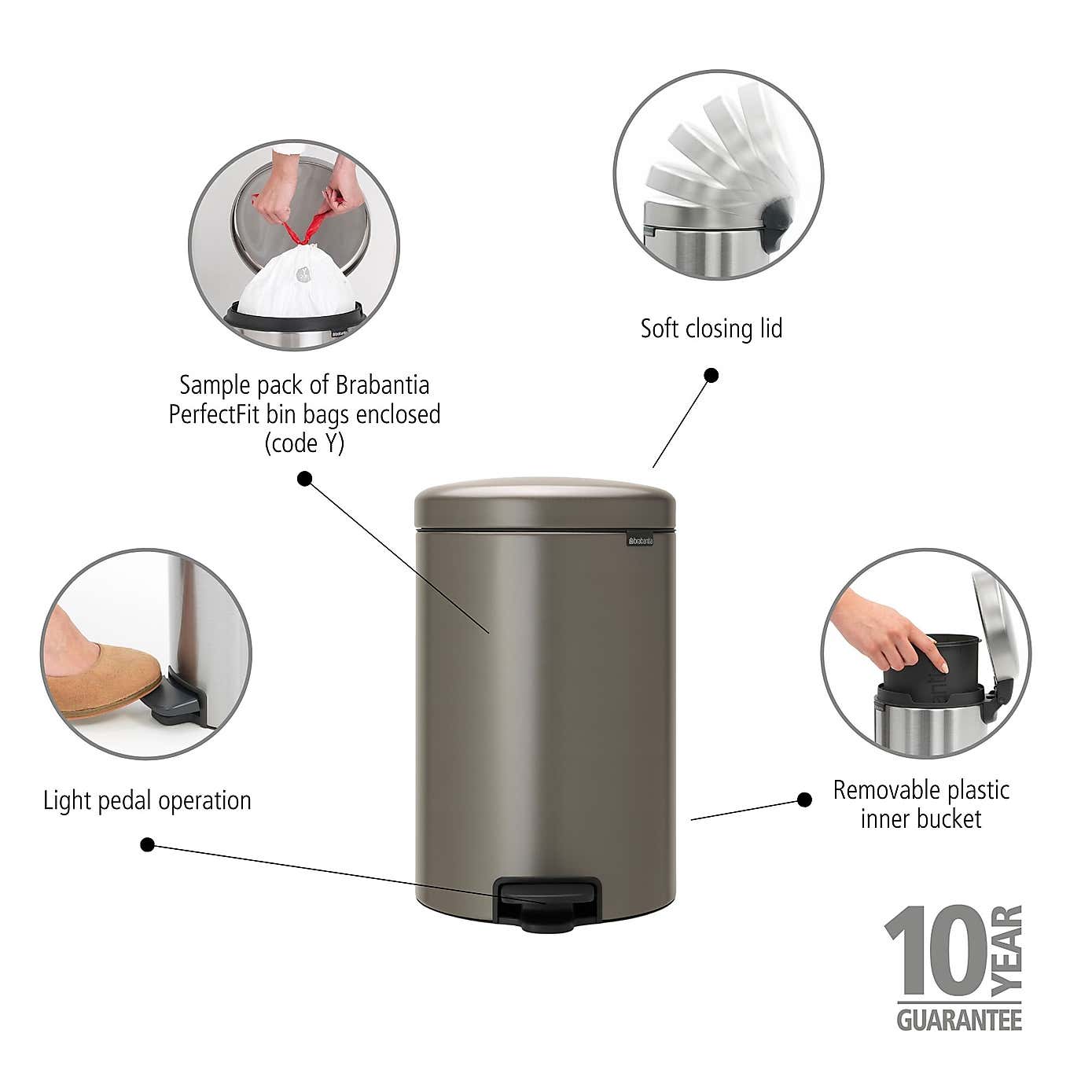 Brabantia NewIcon 20L Pedal Bin