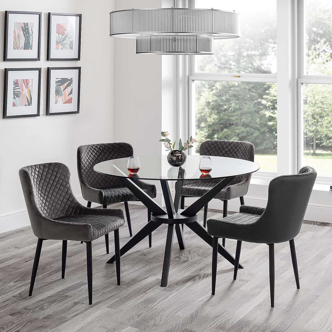 Hayden Round Glass Dining Table