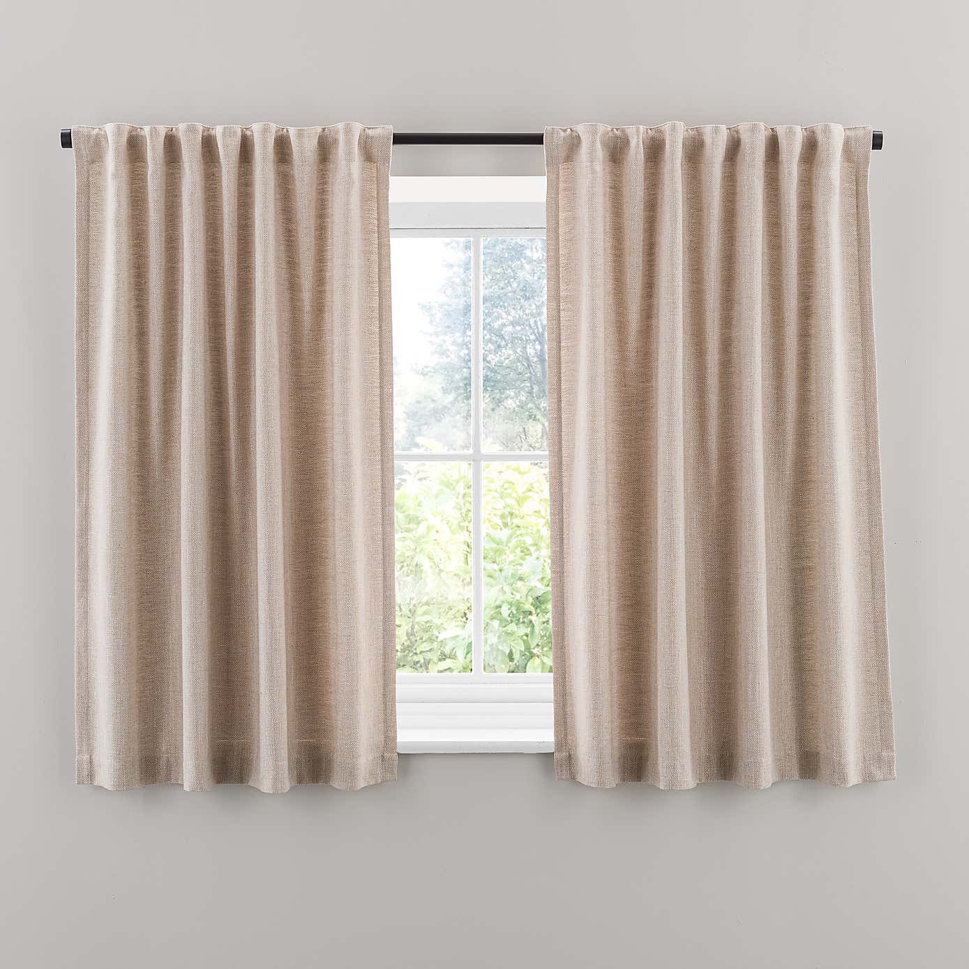 Zia Linen Look Multi Header Unlined Curtains