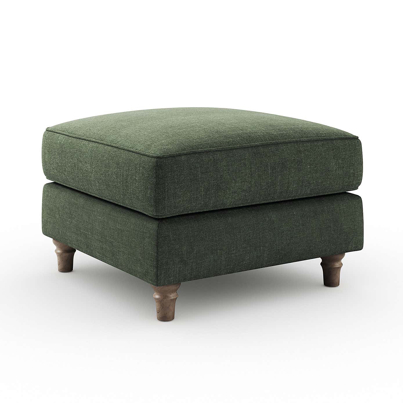 Flori Footstool, Tonal Plush Chenille