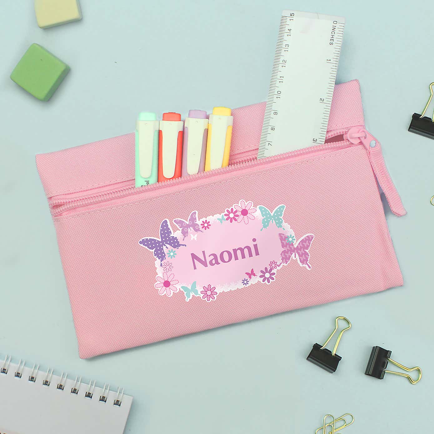 Personalised Butterfly Pencil Case