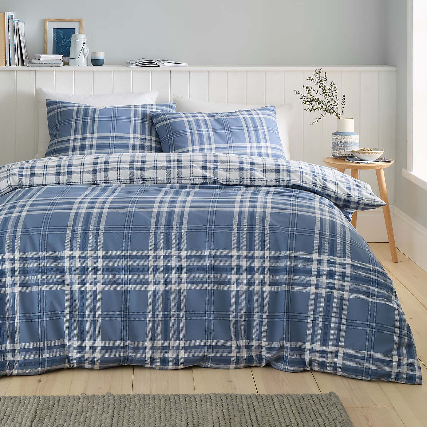 Catherine Lansfield Kelso Check Duvet Cover & Pillowcase Set