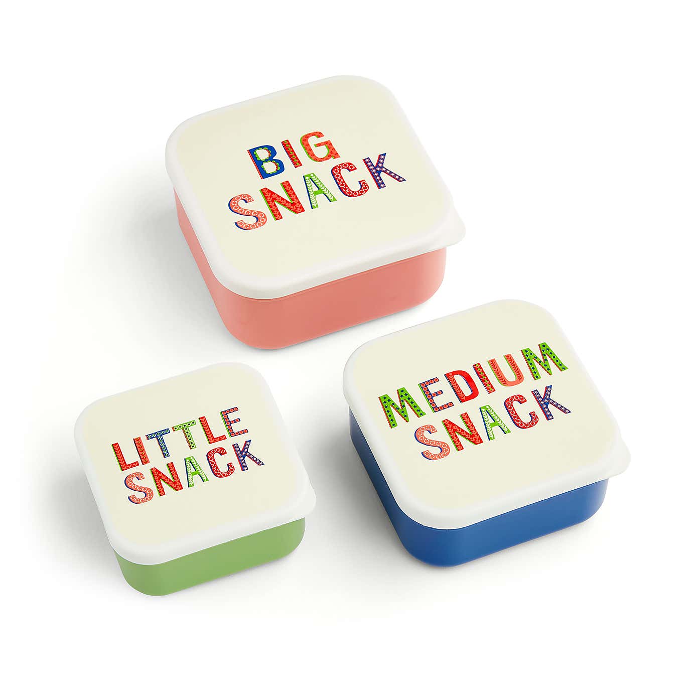 Slogan Snack Boxes Set of 3