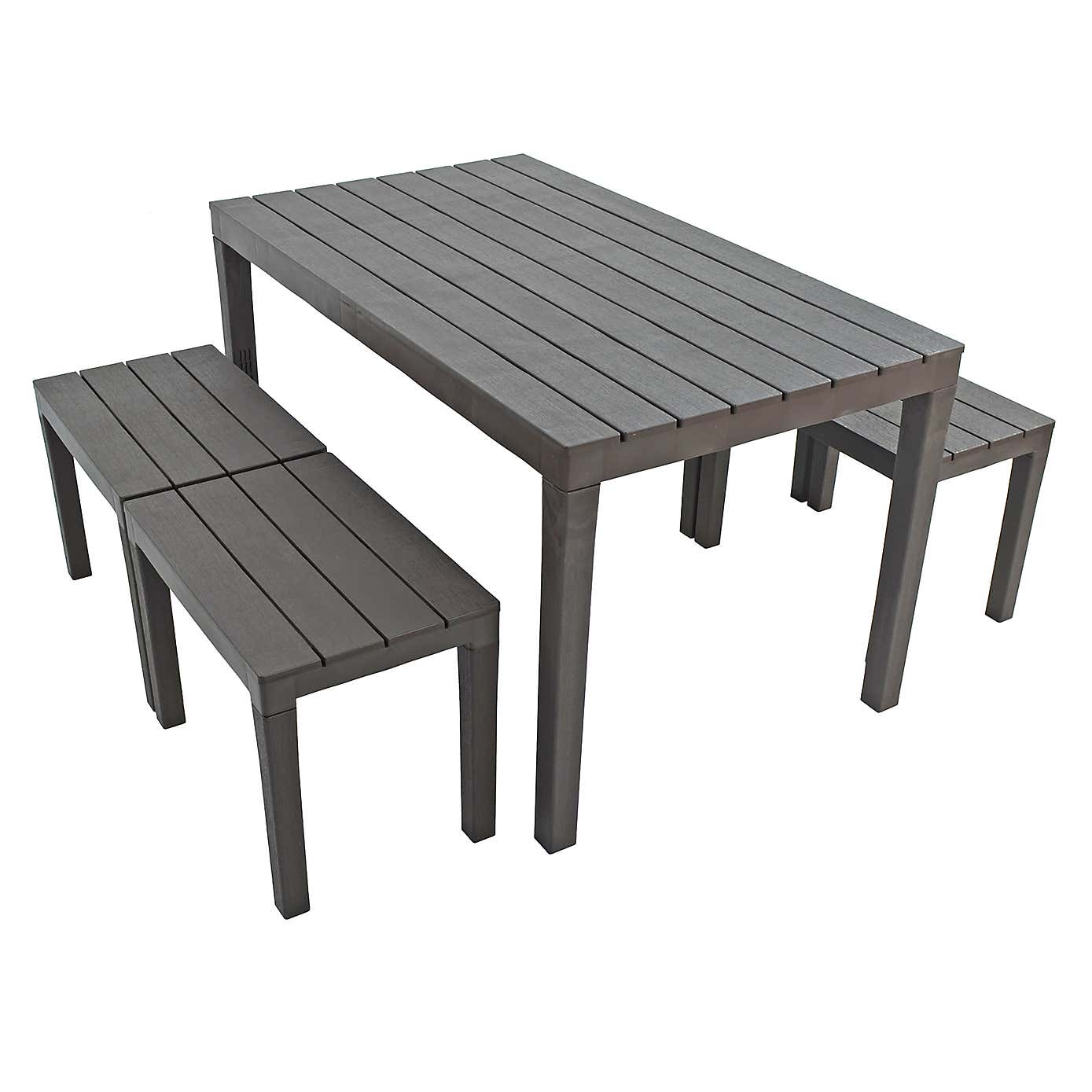 Trabella Roma 4 Seater Bench Rectangular Dining Set