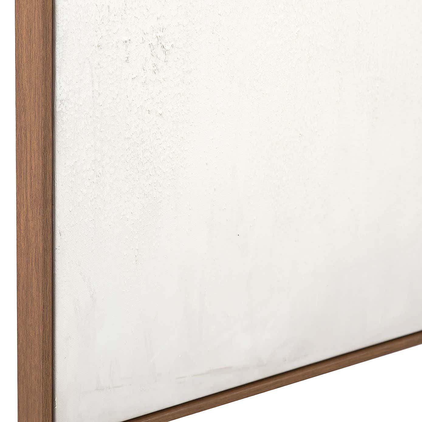 Large Natural and White Abstract Framed Canvas