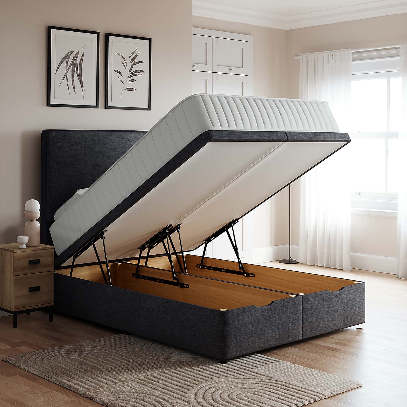 End Opening Ottoman Bed