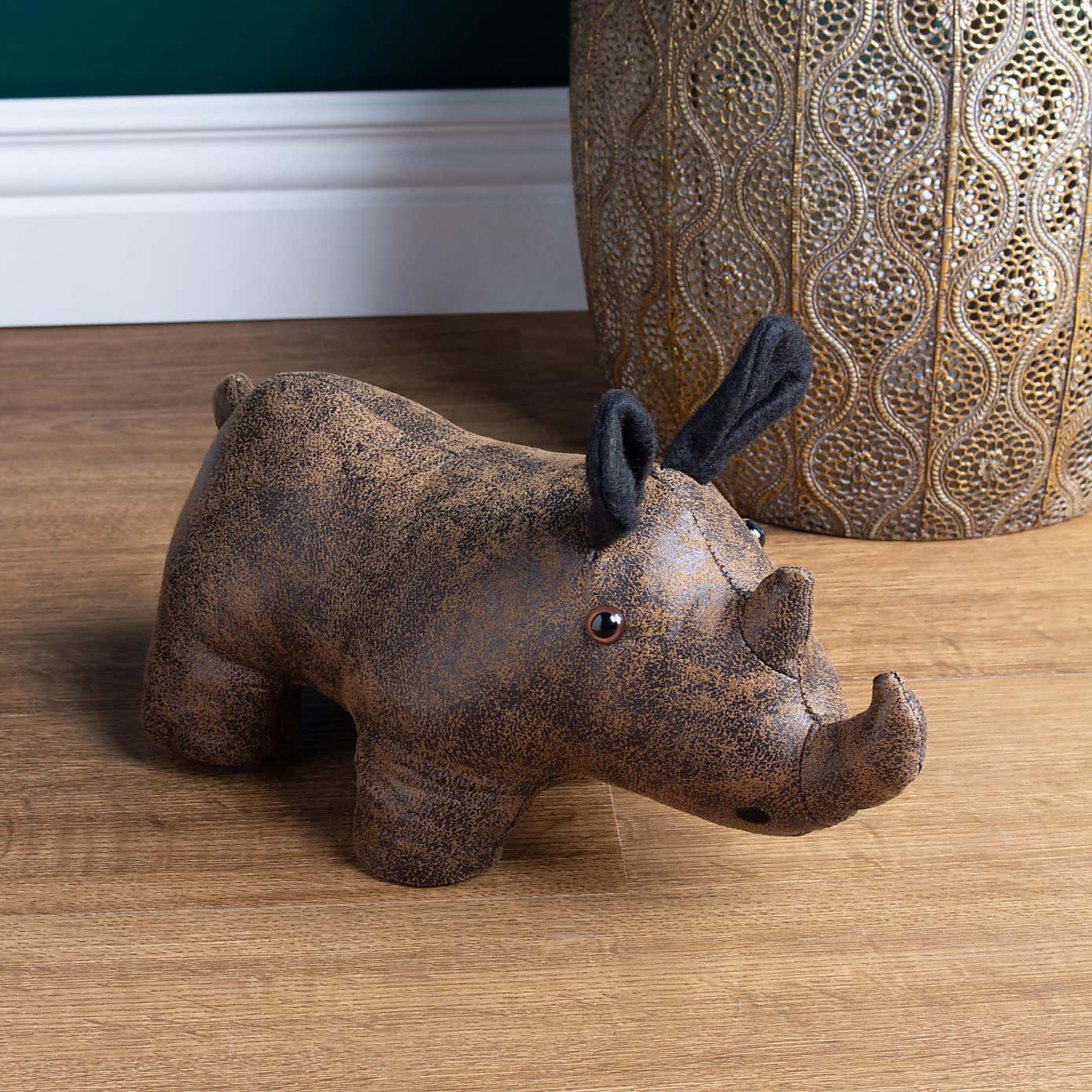 Rhino Brown Polyester Doorstop