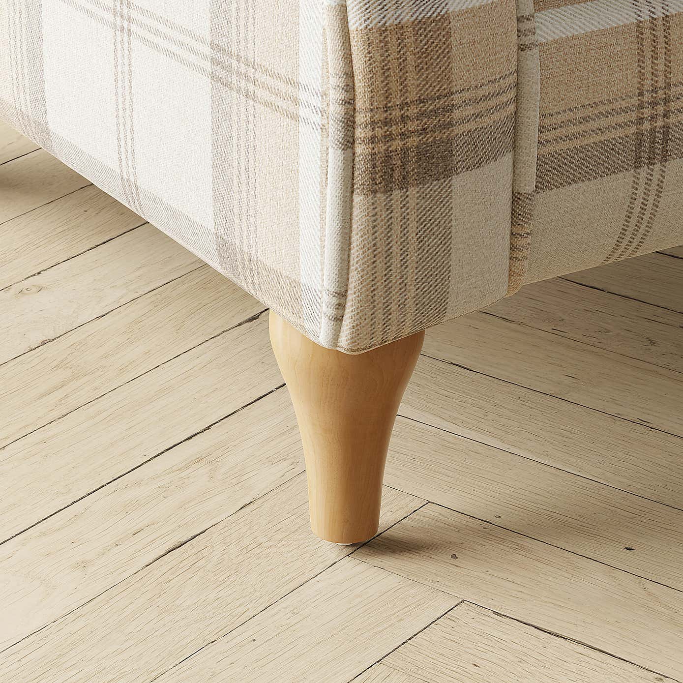 Oswald Padded Pushback Check Armchair