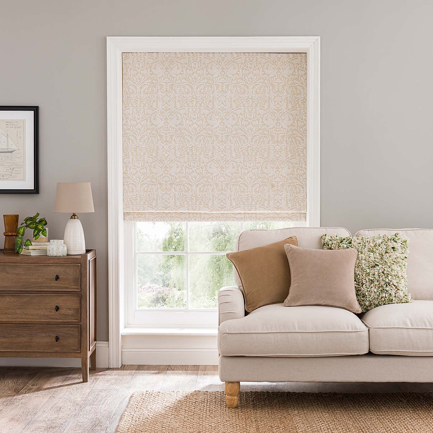 Alora Chenille Roman Blind