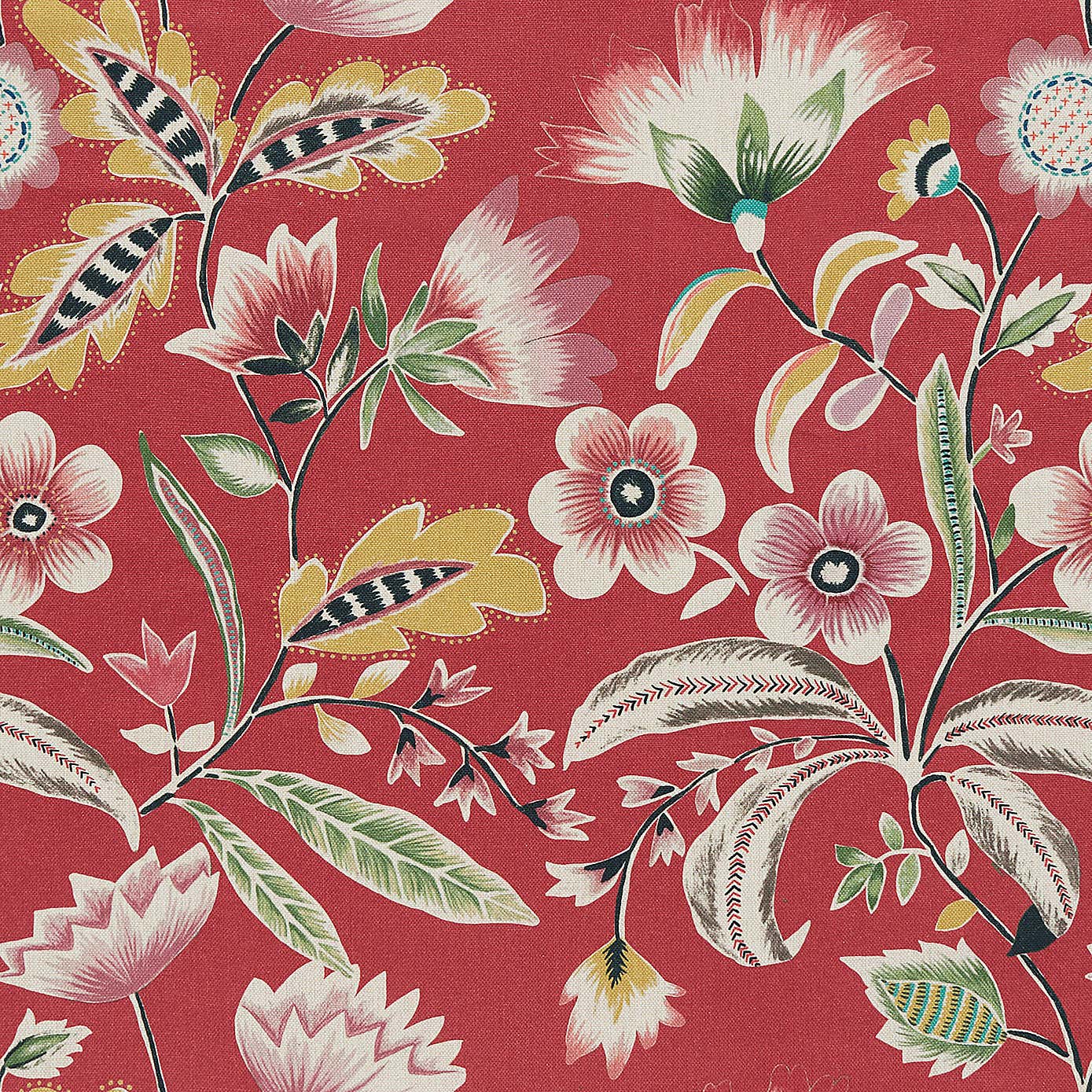 Joy Floral Upholstery Fabric Sample