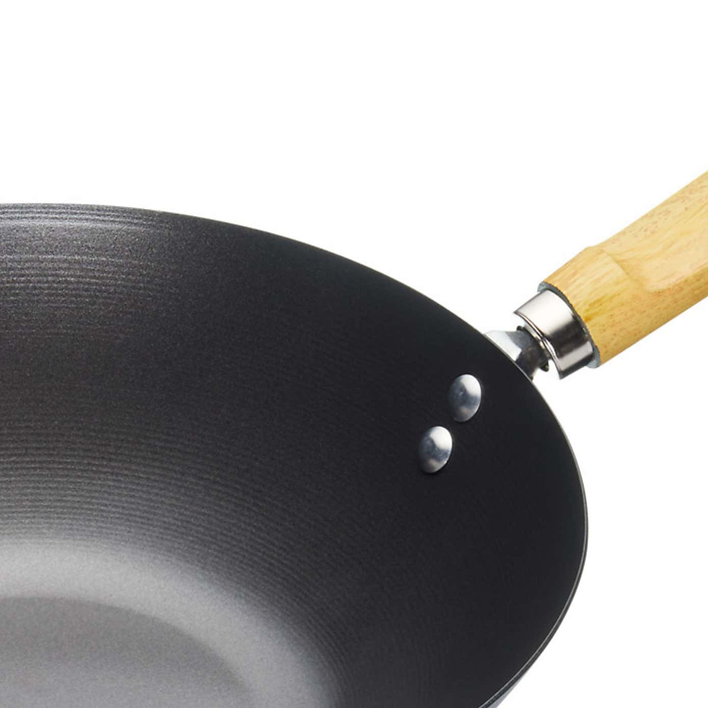 KitchenCraft World of Flavours Oriental Non-Stick Steel Wok, 20cm