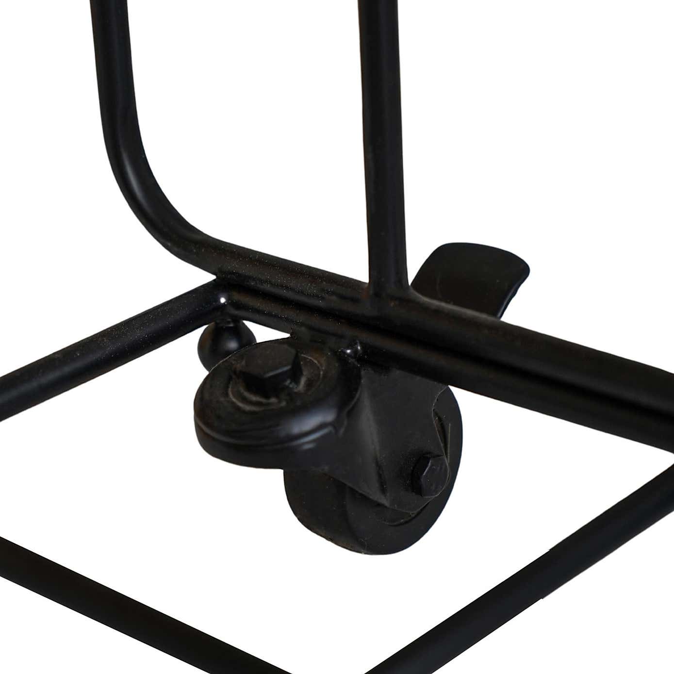 Contemporary Leather Handle Log Trolley