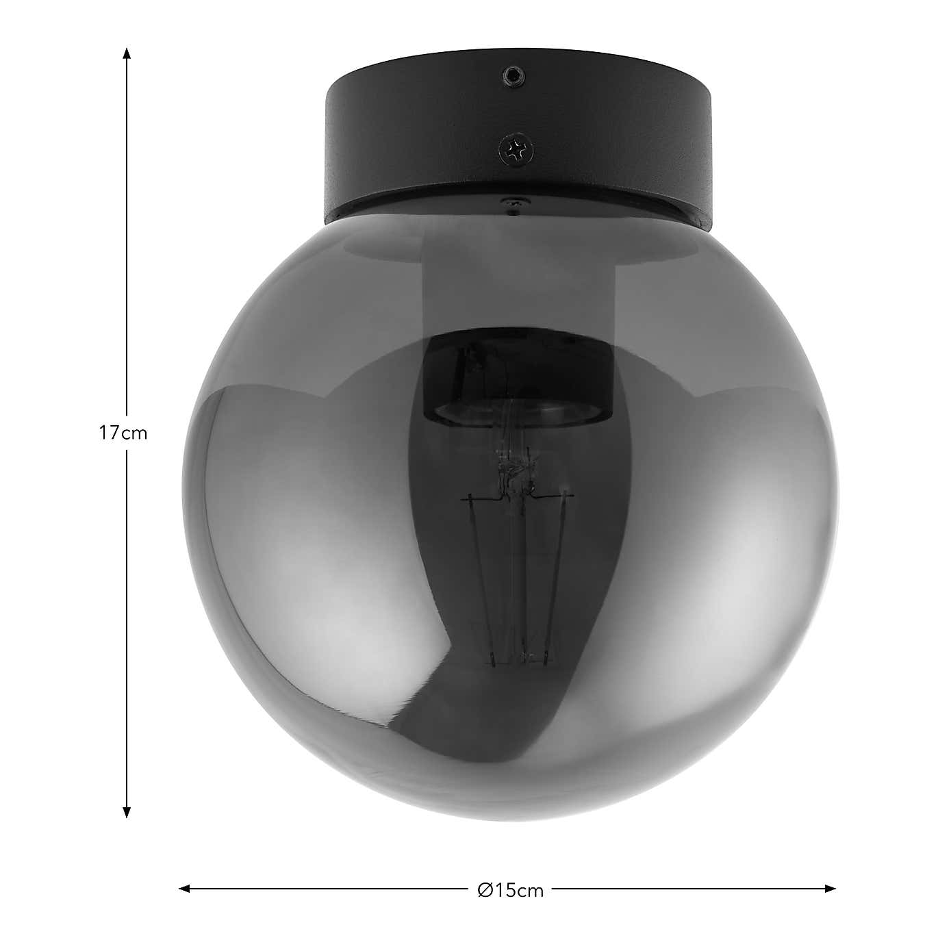 Sligo Industrial Flush Outdoor Ceiling Light