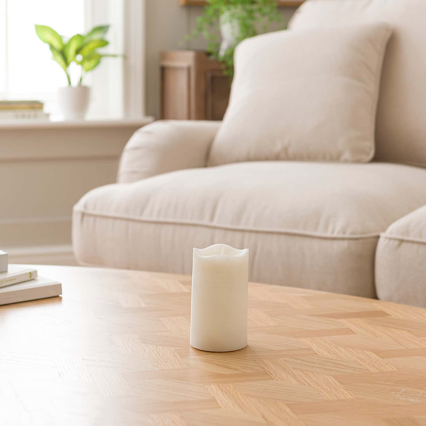 LED Blow Out Pillar Candle