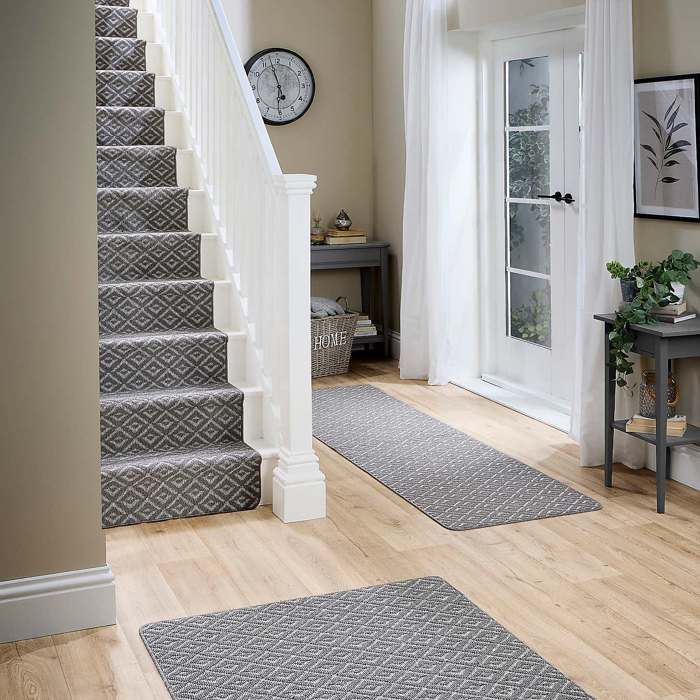 Marvel Geo Hard-wearing Washable Stair Runner