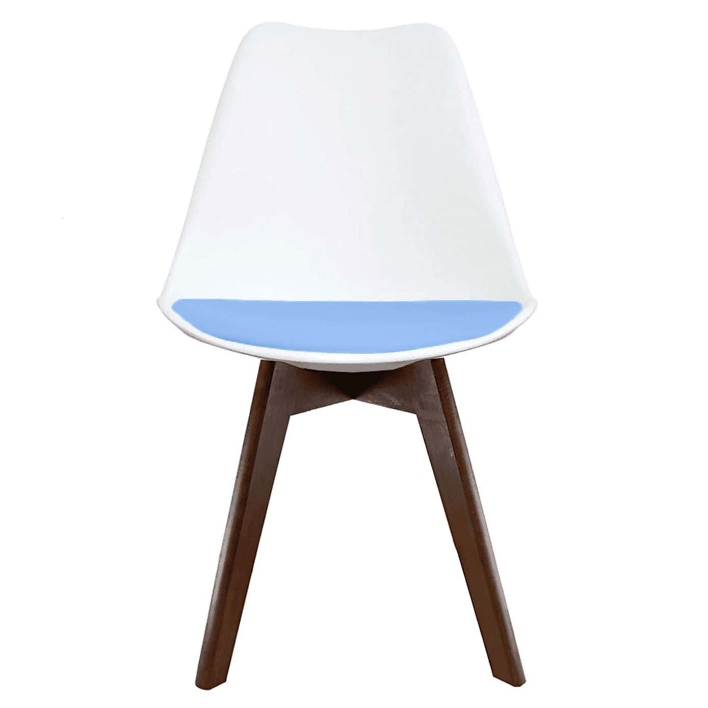 Fusion Living Soho White Plastic Dining Chair with Squared Legs