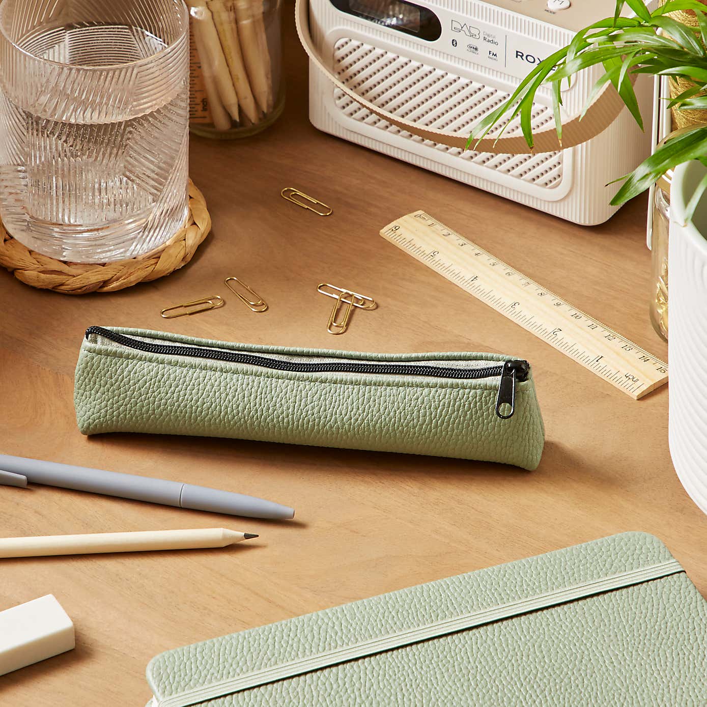 Waters Noble Premium Faux Leather Pencil Case