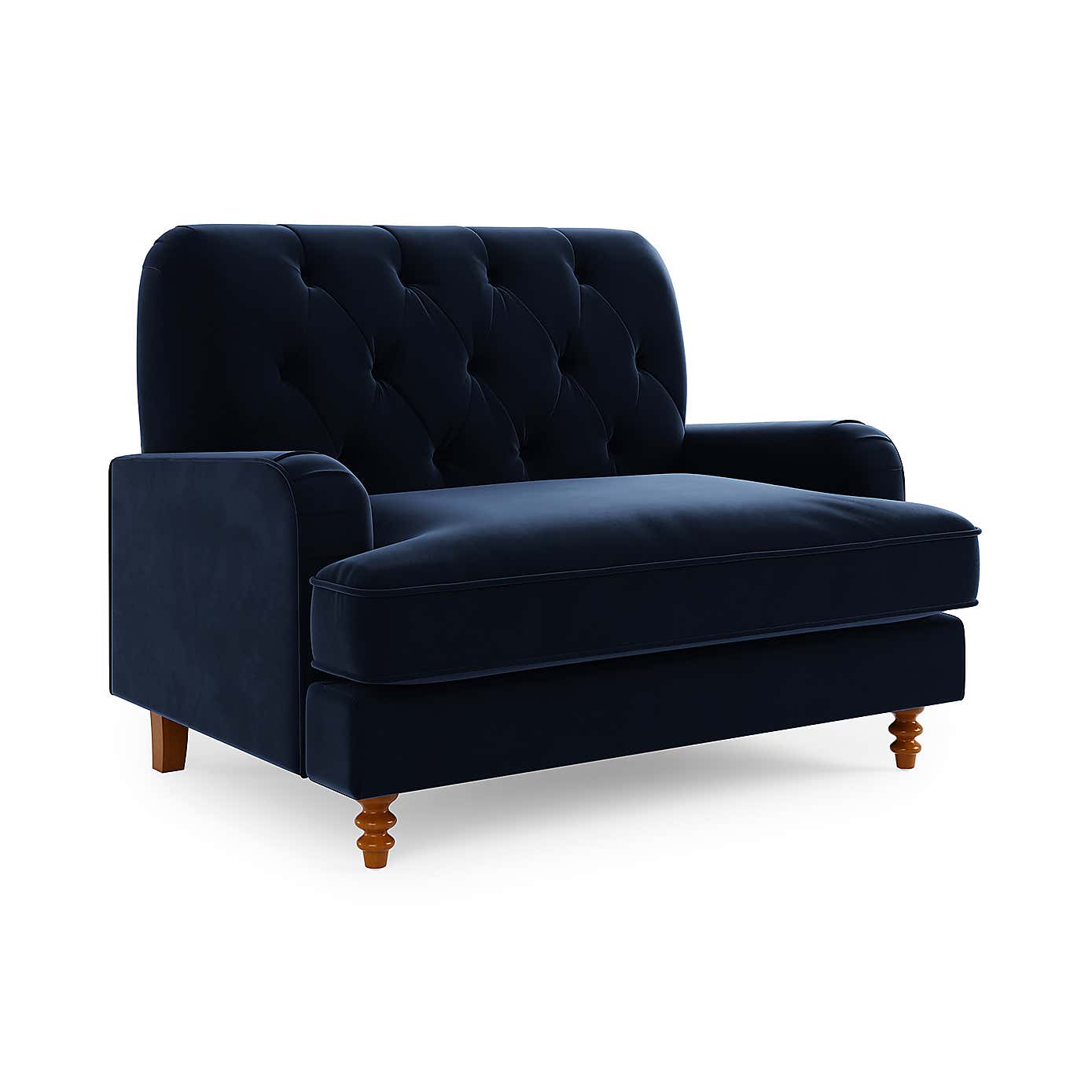 Beatrice Buttoned Velvet Snuggle Chair