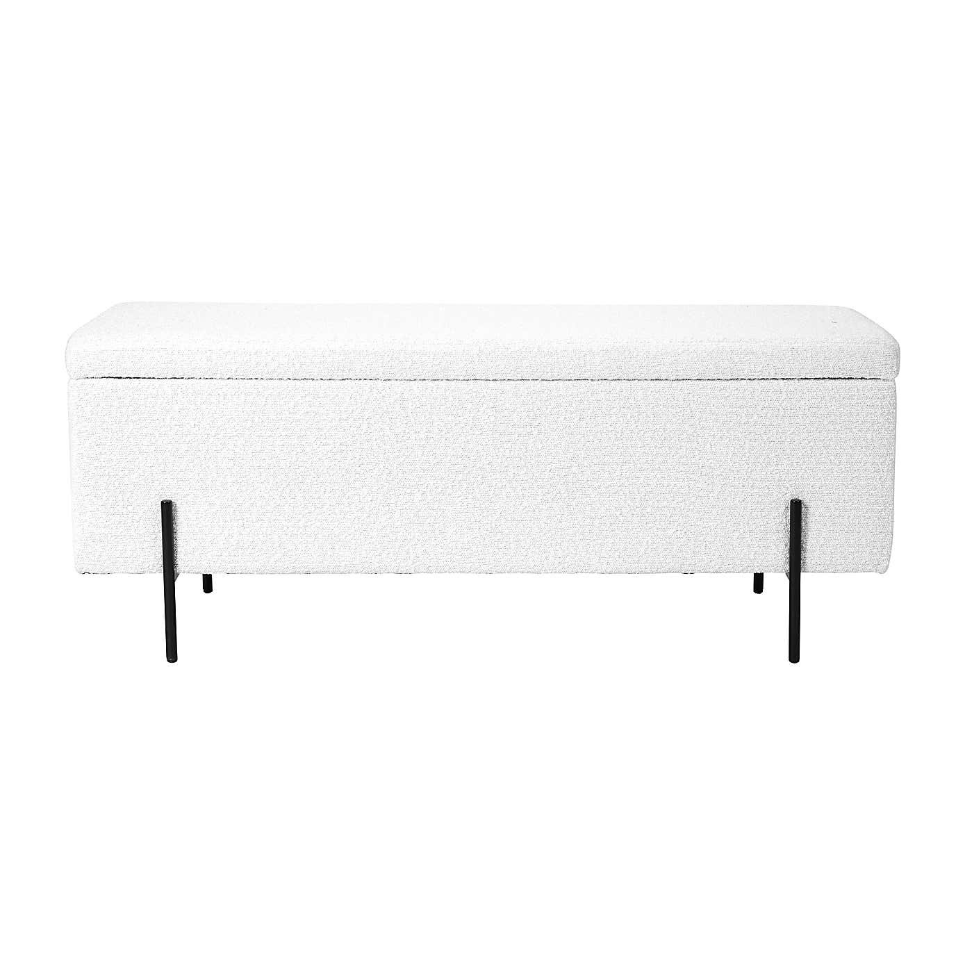 Catania Boucle Storage Bench