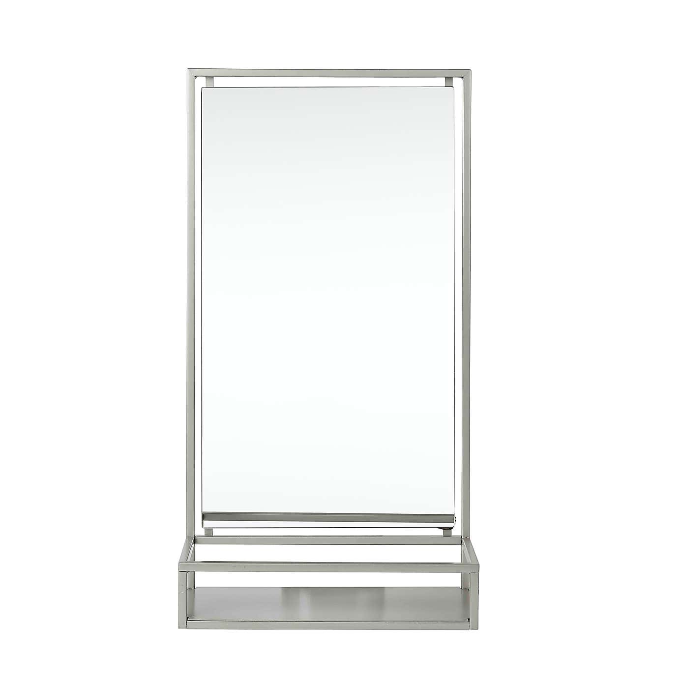 London Rectangle Wall Mirror with Shelf