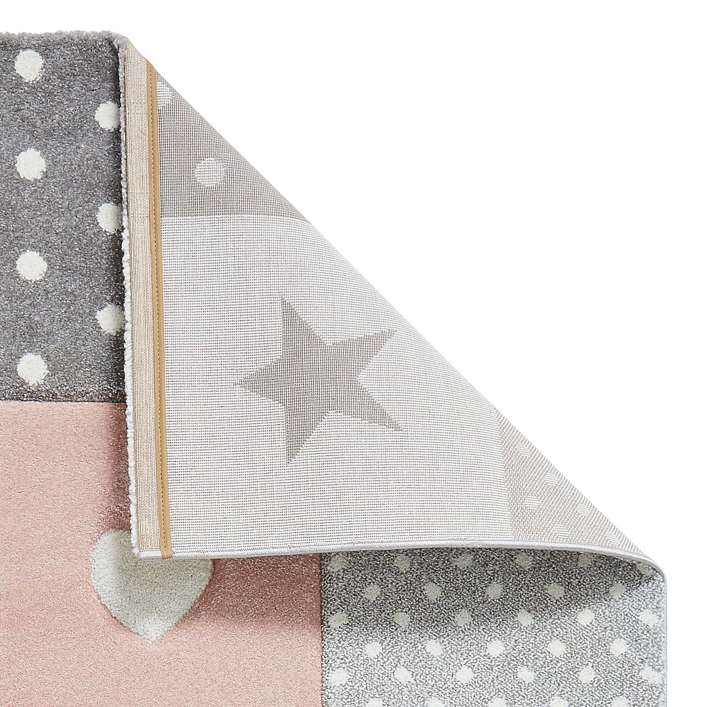 Pink Stars, Hearts and Polka Dot Rug