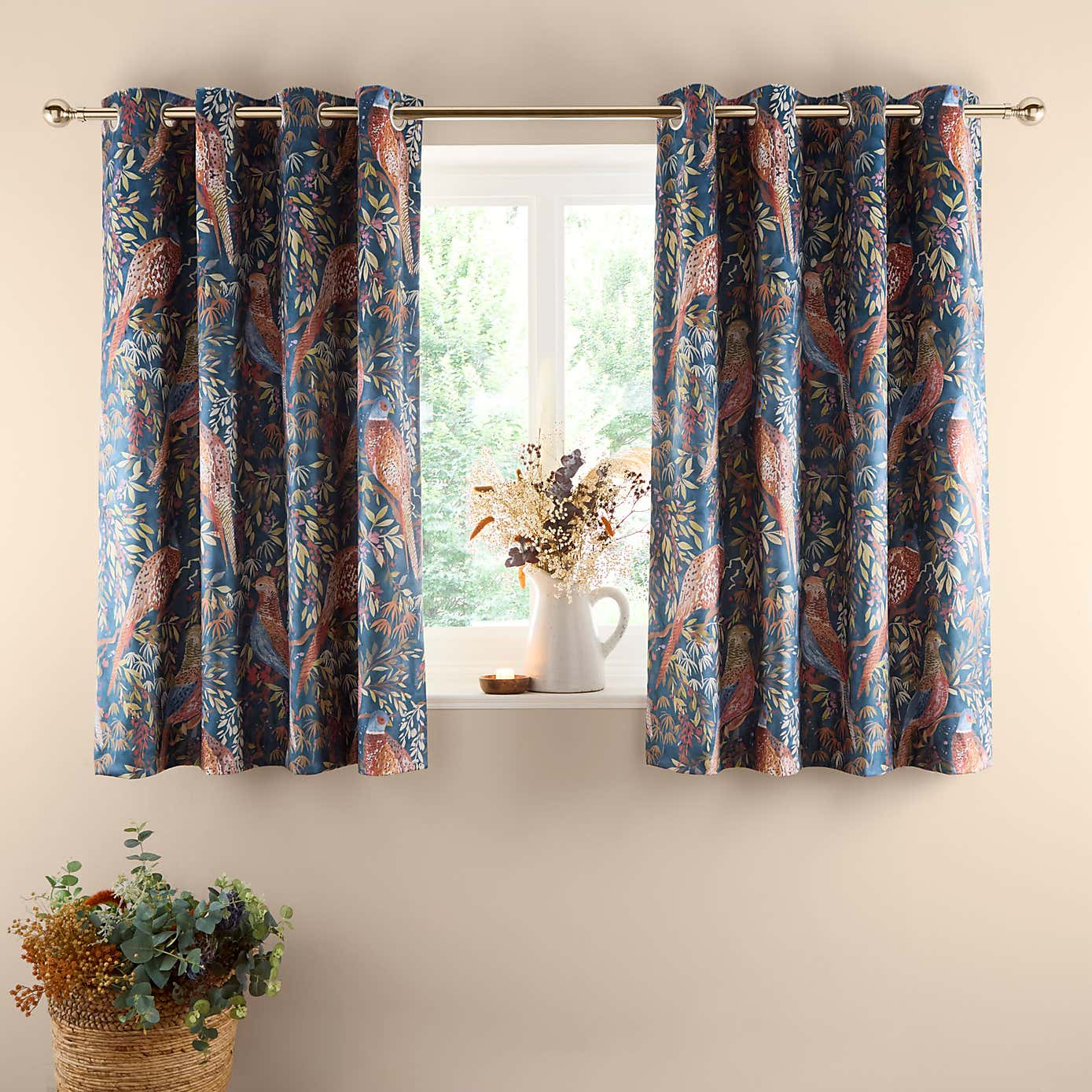 Woodland Pheasant Eyelet Curtains