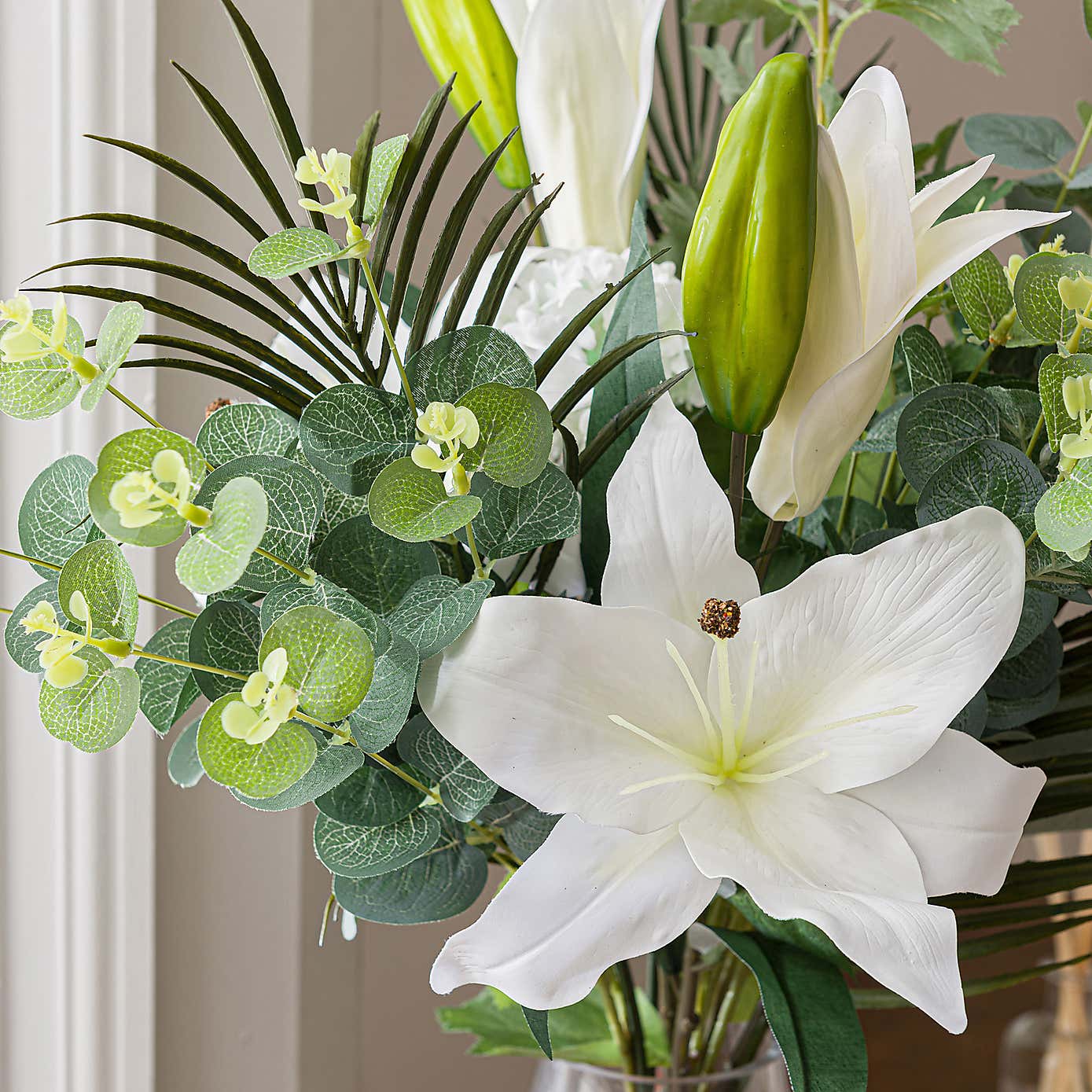 Florals Forever Artificial White Grace Lily Luxury Bouquet