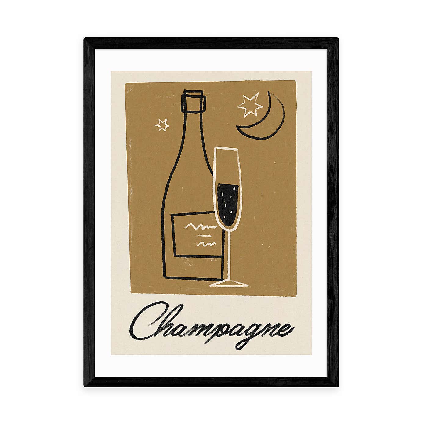 East End Prints Champagne Print by Telegramme Paper Co