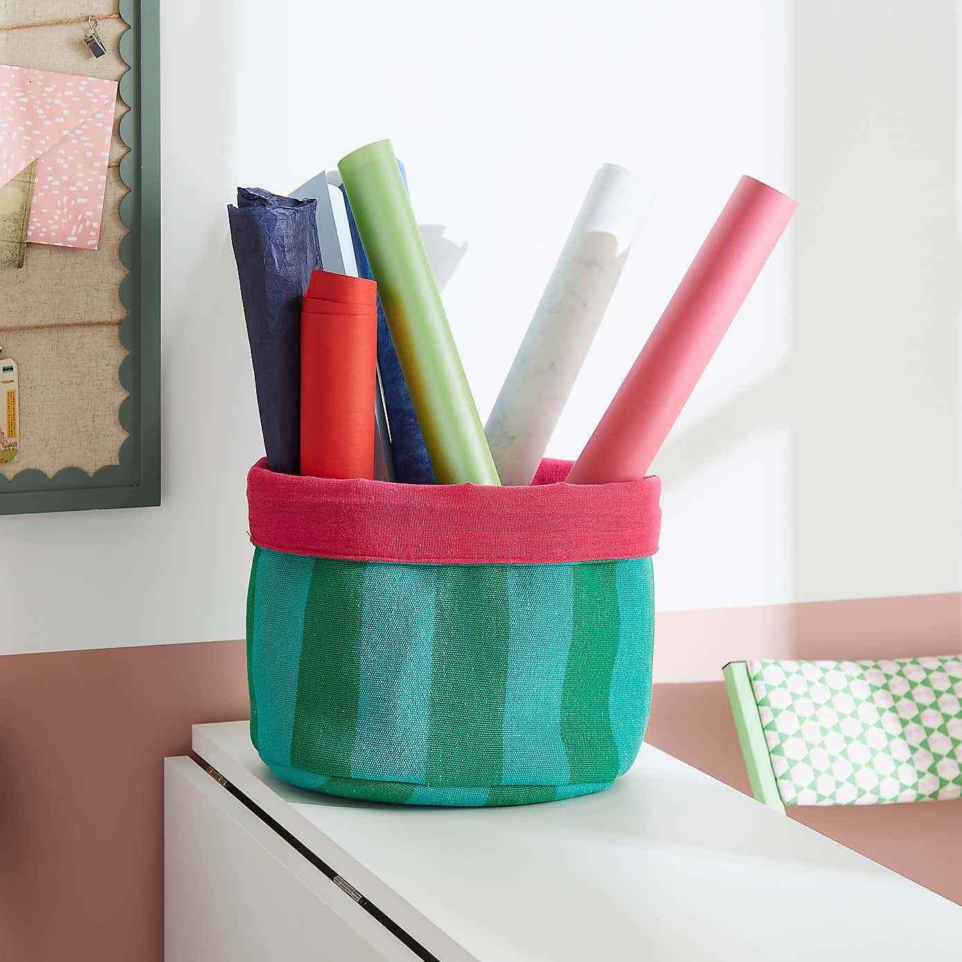 Elements Sutton Woven Stripe Storage Basket