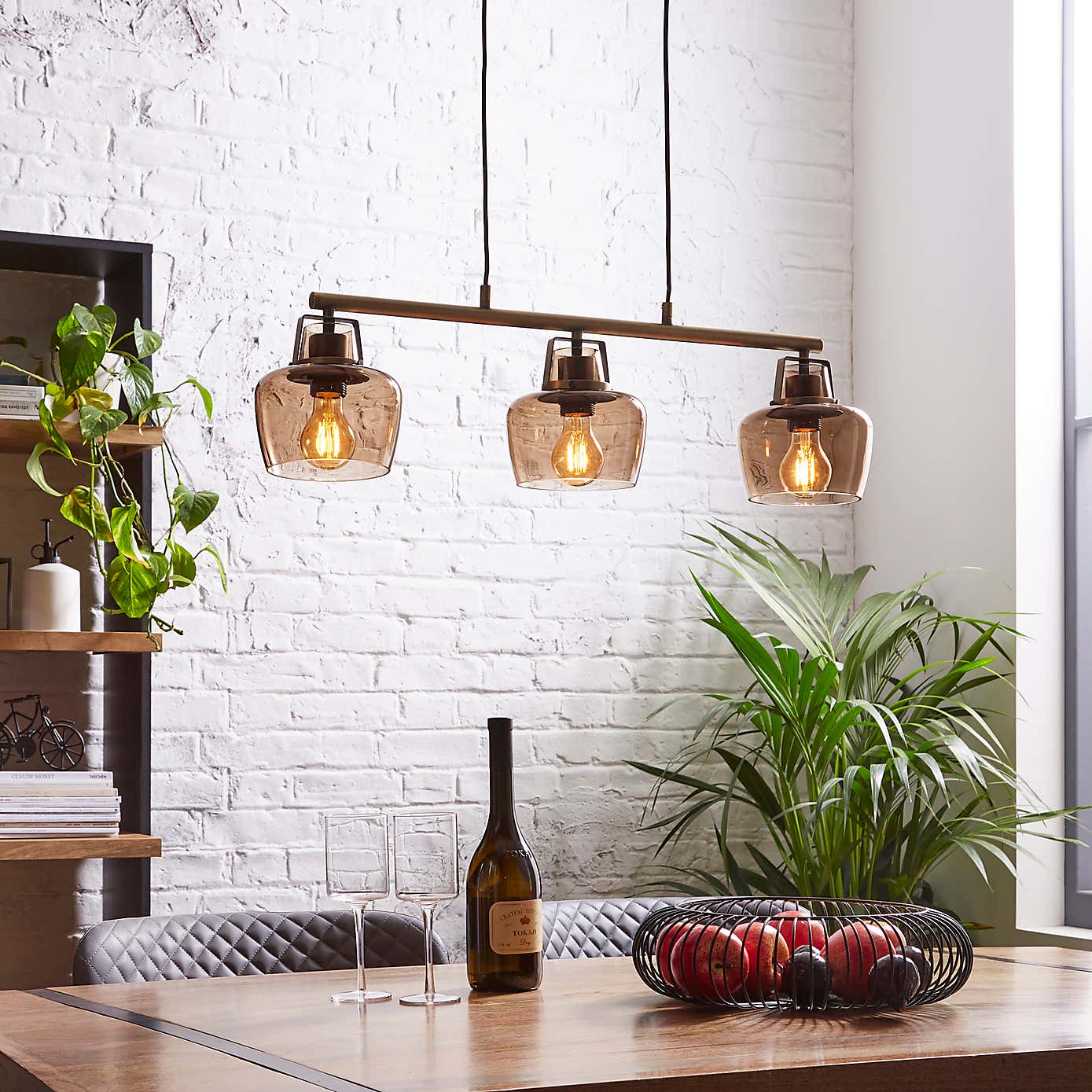 Auburn Modern 3 Light Adjustable Diner Ceiling Light