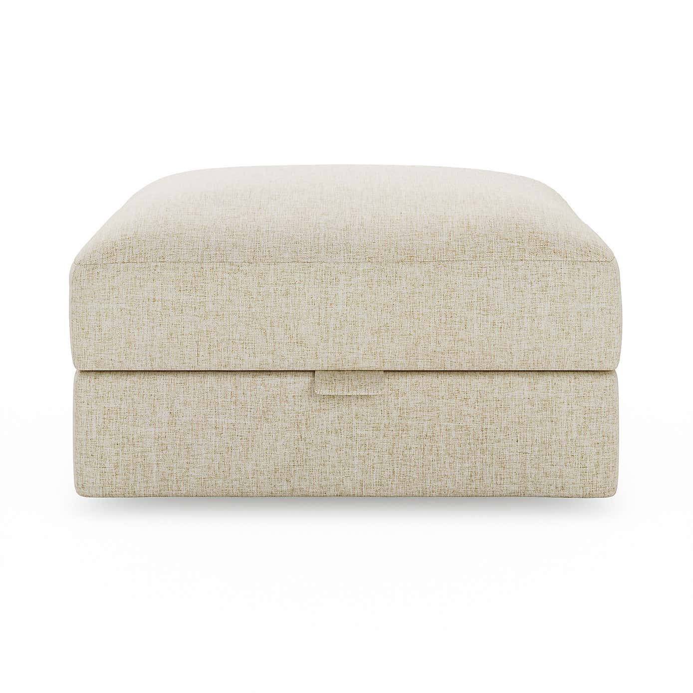 Hattie Slub Faux Linen Storage Footstool