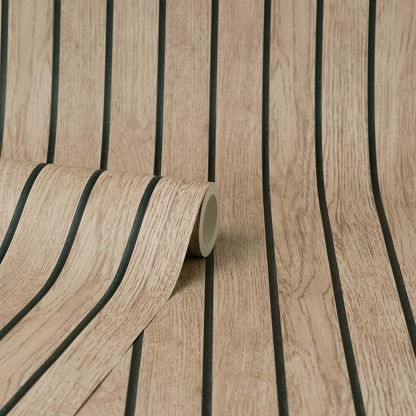 Wooden Slat Panel Wallpaper