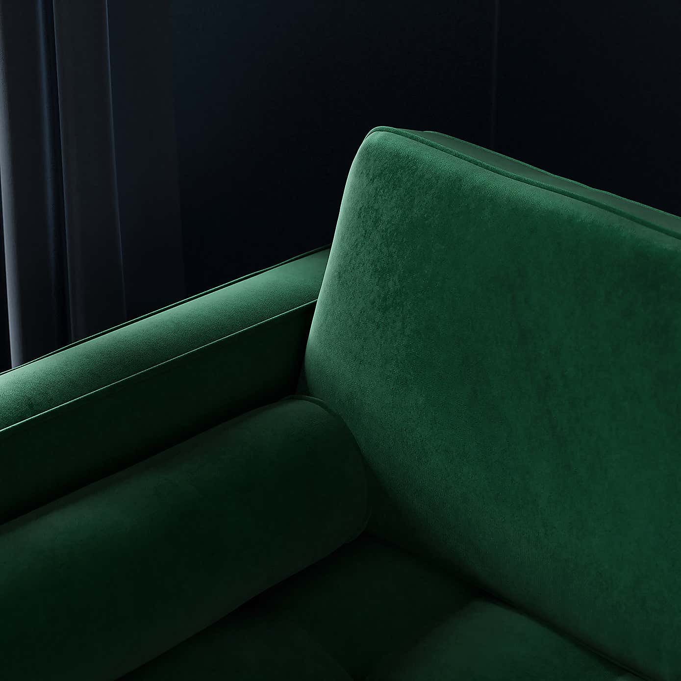 Zoe Velvet Left Hand Corner Sofa